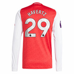 Kai Havertz Arsenal 2025/26 Home Long Sleeve Player Jersey Red