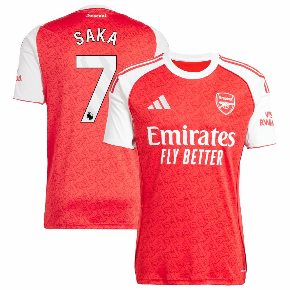 Bukayo Saka Arsenal 2025/26 Home Replica Player Jersey Red shop