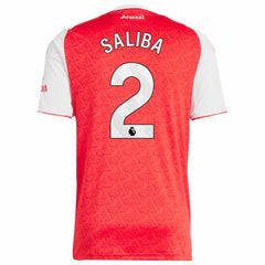 William Saliba Arsenal 2025/26 Home Replica Player Jersey Red