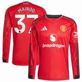 Kobbie Mainoo Manchester United Home 2025/26 Replica Player Long Sleeve Jersey Red