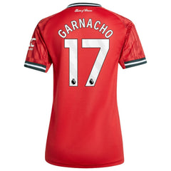 Alejandro Garnacho Manchester United Women's Home 2025/26 Replica Player Jersey Red