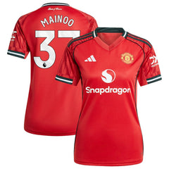 Kobbie Mainoo Manchester United Women's Home 2025/26 Replica Player Jersey Red
