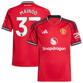 Kobbie Mainoo Manchester United Youth Home 2025/26 Replica Player Jersey Red