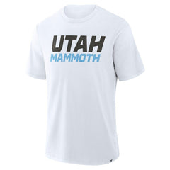 NHL Utah Mammoth Fanatics Wordmark Stadium Slub T-Shirt - White