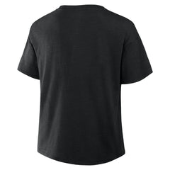 NHL Utah Mammoth Fanatics Women's Combo Stadium Slub Boxy T-Shirt - Black