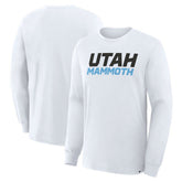 NHL Utah Mammoth Fanatics Wordmark Legacy Long Sleeve T-Shirt - White