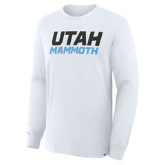 NHL Utah Mammoth Fanatics Wordmark Legacy Long Sleeve T-Shirt - White
