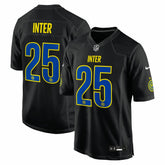 Inter Milan 2025 Soccer x NFL Game Jersey Black