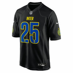 Inter Milan 2025 Soccer x NFL Game Jersey Black