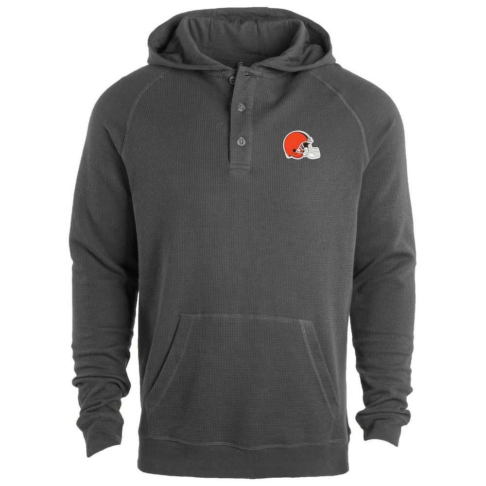 Cleveland Browns Dunbrooke Montana Raglan Thermal Hoodie Gray