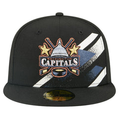 NHL Washington Capitals New Era Faded Lines 59FIFTY Fitted Hat - Black