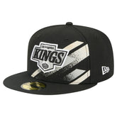 NHL Los Angeles Kings New Era Faded Lines 59FIFTY Fitted Hat - Black