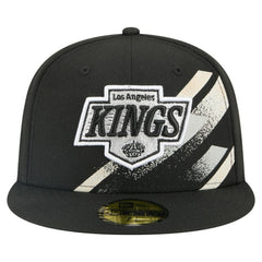 NHL Los Angeles Kings New Era Faded Lines 59FIFTY Fitted Hat - Black