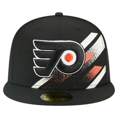 NHL Philadelphia Flyers New Era Faded Lines 59FIFTY Fitted Hat - Black