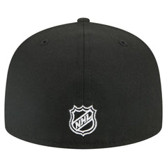 NHL New Jersey Devils New Era Faded Lines 59FIFTY Fitted Hat - Black