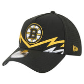 NHL Boston Bruins New Era 39THIRTY A-Frame Perforated Flex Hat - Black