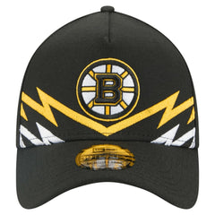 NHL Boston Bruins New Era 39THIRTY A-Frame Perforated Flex Hat - Black