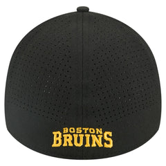 NHL Boston Bruins New Era 39THIRTY A-Frame Perforated Flex Hat - Black