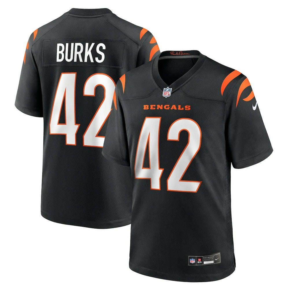 NFL Oren Burks Cincinnati Bengals Team Game Jersey - Black