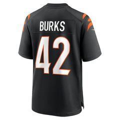 NFL Oren Burks Cincinnati Bengals Team Game Jersey - Black