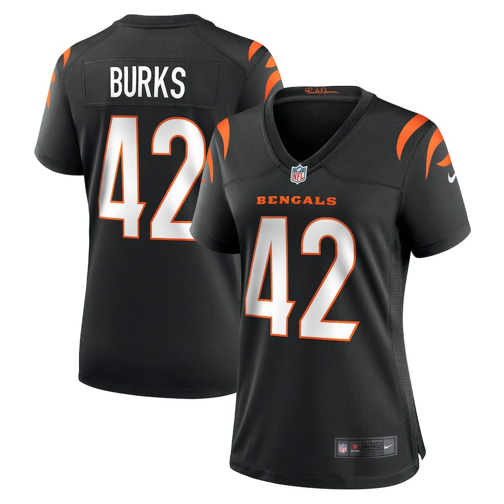 NFL Oren Burks Cincinnati Bengals Women's Team Game Jersey - Black