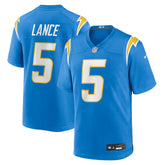 Trey Lance Los Angeles Chargers Team Game Jersey Powder Blue