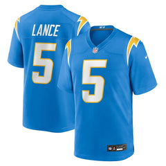 NFL Trey Lance Los Angeles Chargers Team Game Jersey - Powder Blue