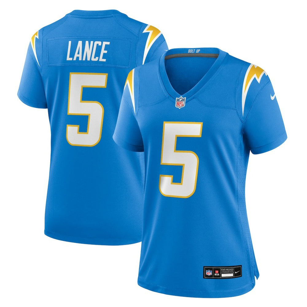 NFL Trey Lance Los Angeles Chargers Women's Team Game Jersey - Powder Blue