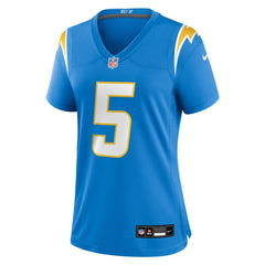 NFL Trey Lance Los Angeles Chargers Women's Team Game Jersey - Powder Blue