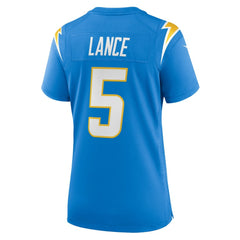 NFL Trey Lance Los Angeles Chargers Women's Team Game Jersey - Powder Blue