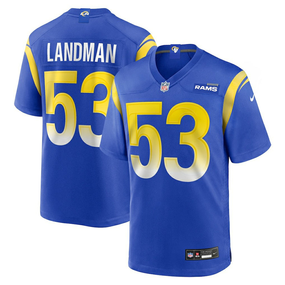 NFL Nate Landman Los Angeles Rams Team Game Jersey - Royal
