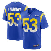 NFL Nate Landman Los Angeles Rams Team Game Jersey - Royal