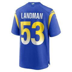 NFL Nate Landman Los Angeles Rams Team Game Jersey - Royal