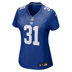 NFL Nic Jones New York Giants Women's Team Game Jersey - Royal