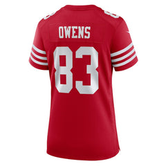 NFL Terique Owens San Francisco 49ers Women's Team Game Jersey - Scarlet
