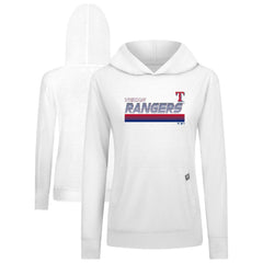 Texas Rangers Levelwear Women's Relay Breaker Pullover Hoodie - White Hoodies