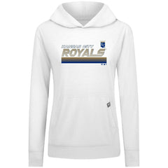 Kansas City Royals Levelwear Women's Relay Breaker Pullover Hoodie - White Hoodies