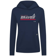 Atlanta Braves Levelwear Women's Relay Breaker Pullover Hoodie - Navy Hoodies