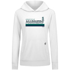 Seattle Mariners Levelwear Women's Relay Breaker Pullover Hoodie - White Hoodies