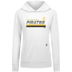 Pittsburgh Pirates Levelwear Women's Relay Breaker Pullover Hoodie - White Hoodies