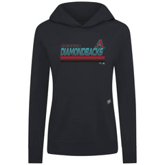Arizona Diamondbacks Levelwear Women's Relay Breaker Pullover Hoodie - Black Hoodies