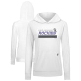 Colorado Rockies Levelwear Women's Relay Breaker Pullover Hoodie - White Hoodies