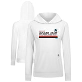 Miami Marlins Levelwear Women's Relay Breaker Pullover Hoodie - White Hoodies