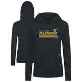 San Diego Padres Levelwear Women's Relay Breaker Pullover Hoodie - Black Hoodies