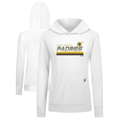 San Diego Padres Levelwear Women's Relay Breaker Pullover Hoodie - White Hoodies