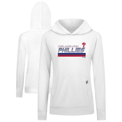 Philadelphia Phillies Levelwear Women's Relay Breaker Pullover Hoodie - White Hoodies
