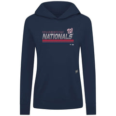 Washington Nationals Levelwear Women's Relay Breaker Pullover Hoodie - Navy Hoodies