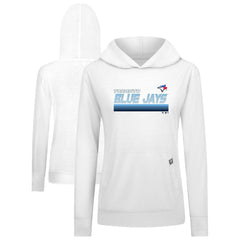 Toronto Blue Jays Levelwear Women's Relay Breaker Pullover Hoodie - White Hoodies