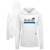 Tampa Bay Rays Levelwear Women's Relay Breaker Pullover Hoodie - White Hoodies