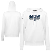 New York Yankees Levelwear Women's Adorn Retro 3D Pullover Hoodie - White Hoodies